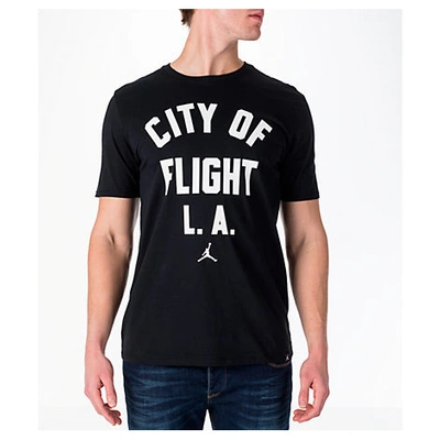 Shop Nike Men's Air Jordan "city Of Flight" T-shirt, Black