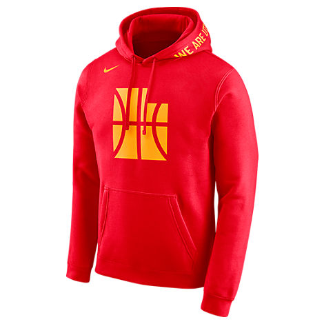 Nike Men's Utah Jazz Nba Club City Fleece Pullover Hoodie, Red | ModeSens