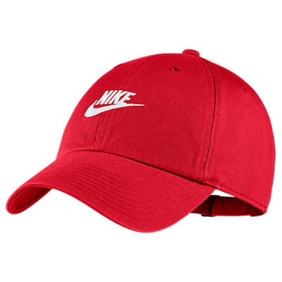 Shop Nike Sportswear Heritage86 Futura Washed Adjustable Back Hat In Red