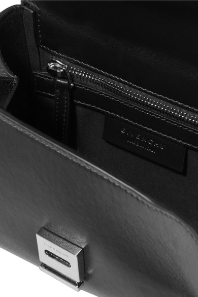 Givenchy Pandora Box Logo-strap Cross-body Leather Bag In Black | ModeSens