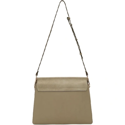 Shop Chloé Chloe Grey Medium Faye Shoulder Bag In B79 Motty G