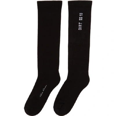 Shop Rick Owens Black 'dirt Ss 18' Socks