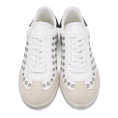 Shop Isabel Marant White Bryce Eyelet Studded Sneakers In White 20wh