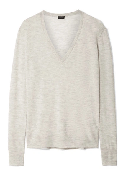 Shop Joseph Cashmere Sweater In Light Gray