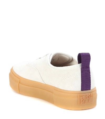 Shop Eytys Mother Suede Sneakers In White