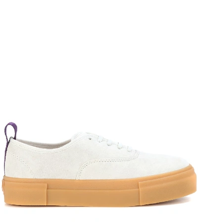 Shop Eytys Mother Suede Sneakers In White