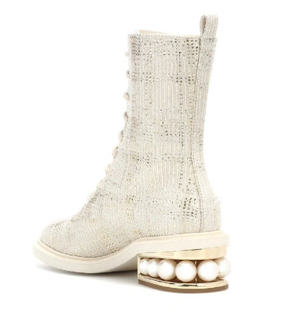 Shop Nicholas Kirkwood Casati Pearl Ankle Boots In White