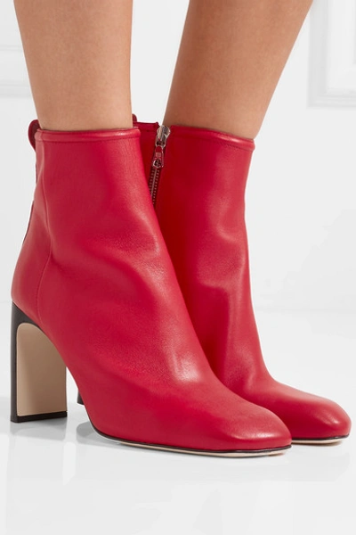 Shop Rag & Bone Ellis Leather Ankle Boots In Red