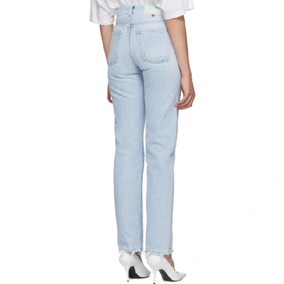 Shop Off-white Blue Straight-leg Jeans In 7101 Bleach