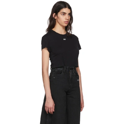 Shop Off-white Black Off Fitted T-shirt In 1001 Black