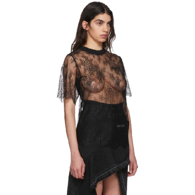 Shop Off-white Black Lace New Over T-shirt