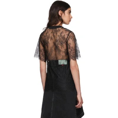 Shop Off-white Black Lace New Over T-shirt