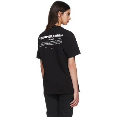 Shop Off-white Black Script Spliced T-shirt In 1001 Blk Wh