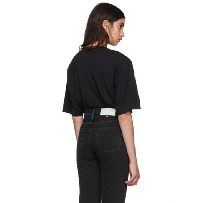 Shop Off-white Black Off Shoulder Pad T-shirt In 1001 Black