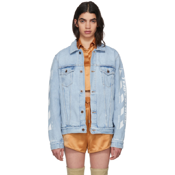 off white denim temperature jacket