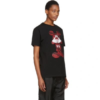 Shop Marcelo Burlon County Of Milan Black And Red Disney Edition Mickey Mouse T-shirt In 1020 Blk Re