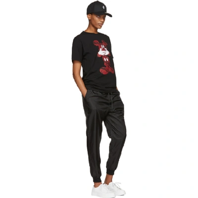 Shop Marcelo Burlon County Of Milan Black And Red Disney Edition Mickey Mouse T-shirt In 1020 Blk Re