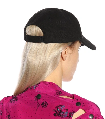 Shop Balenciaga Embroidered Cotton Baseball Cap