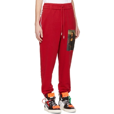 Shop Off-white Red Monalisa Lounge Pants