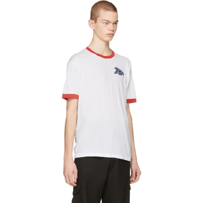 Shop Off-white White Eagle Ringer T-shirt In White/multi