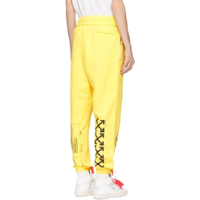 Shop Off-white Yellow Off Lounge Pants