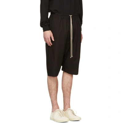 Shop Rick Owens Black Ricks Pods Shorts In 09 Black