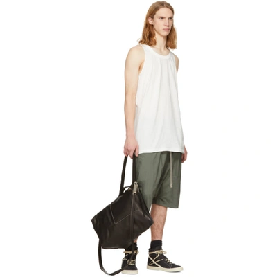 Shop Rick Owens Green Ricks Pods Shorts In 105 Sage