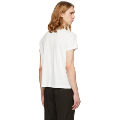 Shop Rick Owens Off-white Short Level T-shirt In 11 Milk