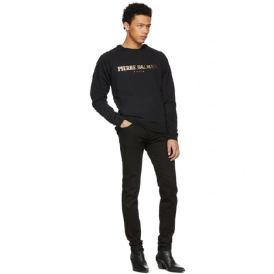 Shop Balmain Black Logo T-shirt