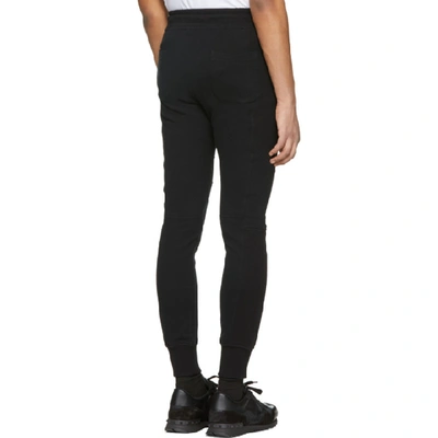 Shop Balmain Black Panelled Lounge Pants