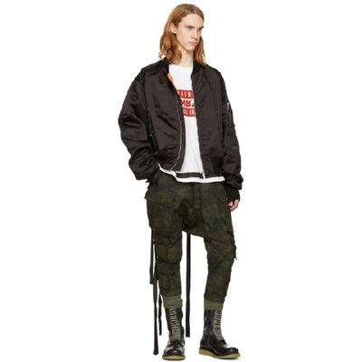 Shop Ben Taverniti Unravel Project Unravel Black Street Chaos Bomber Jacket In Black Antr