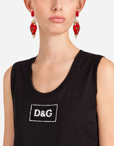 Shop Dolce & Gabbana Cotton T-shirt With Patch In Black