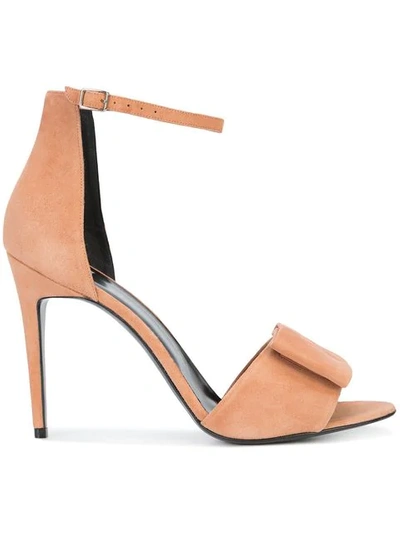 Shop Pierre Hardy Bow Strap Sandals In Nude & Neutrals