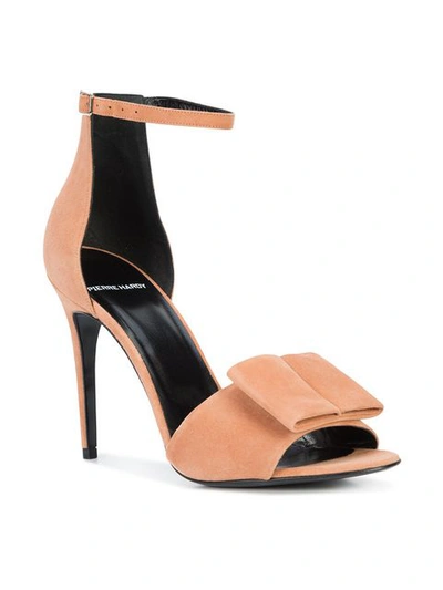 Shop Pierre Hardy Bow Strap Sandals In Nude & Neutrals