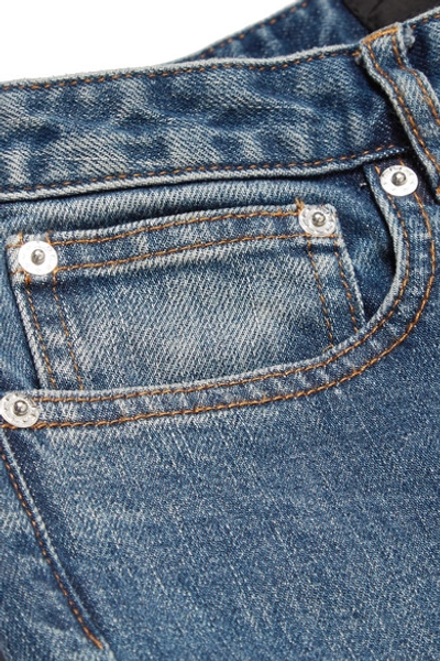 Shop Apc High-rise Straight-leg Jeans In Mid Denim