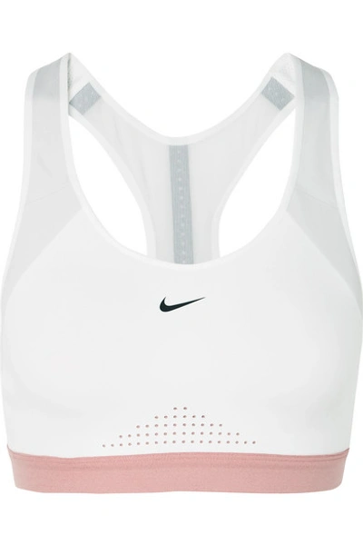 Nike Motion Adapt High-support Compression Sports Bra In White | ModeSens