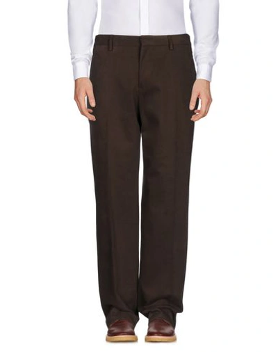 Shop Etro Casual Pants In Dark Brown