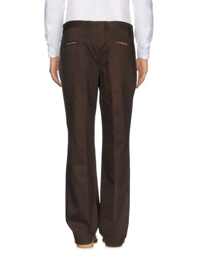 Shop Etro Casual Pants In Dark Brown