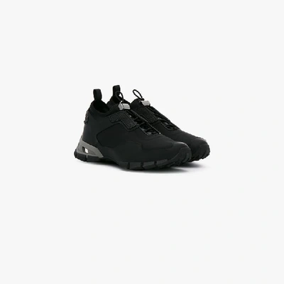 Shop Prada 'trail' Sneakers In Black