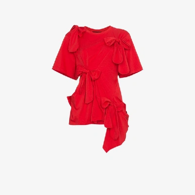 Shop Simone Rocha Turbo Bow Short-sleeve T-shirt In Red