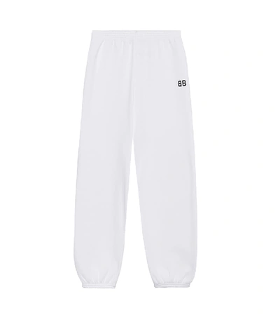 Shop Balenciaga Cotton-blend Trackpants In White