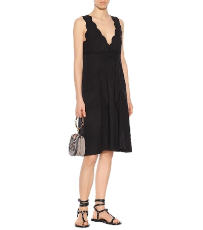 Shop Isabel Marant Wilby Sleeveless Cotton Dress In Blue