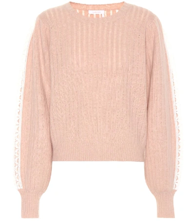 Shop See By Chloé Wool-blend Sweater In Pink