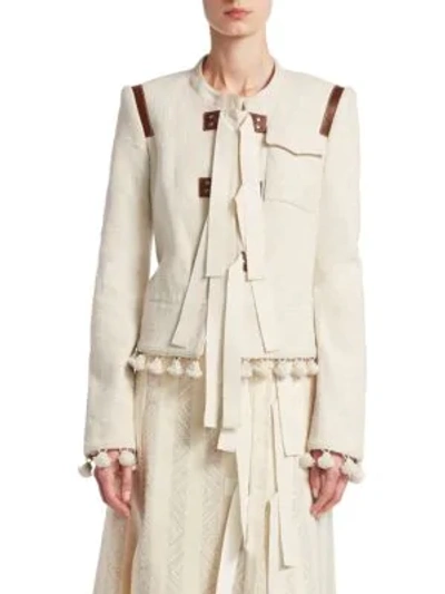 Shop Altuzarra Avenue Jacket In Parchment