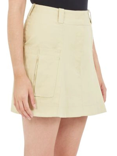 Shop Carven Cotton Mini Skirt In Barley