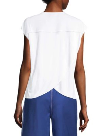 Shop Piazza Sempione Jersey Top In White