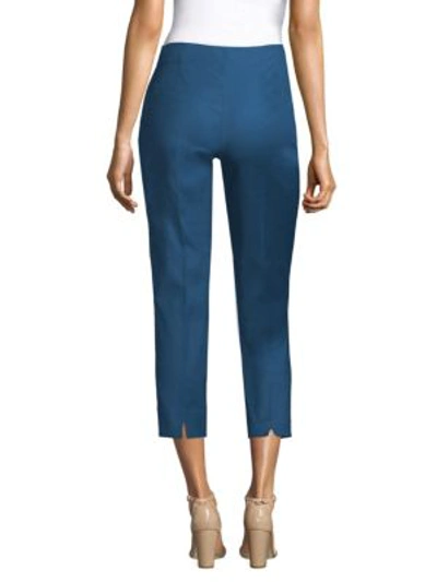 Shop Piazza Sempione Audrey Capri Pants In China Blue