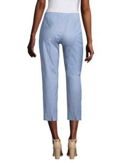 Shop Piazza Sempione Audrey Floral Print Pants In Blue