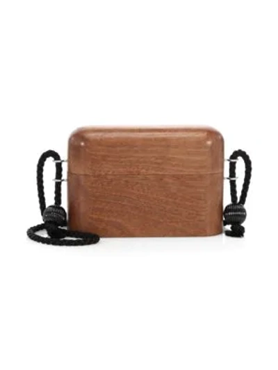 Shop The Row Rope Strap Wooden Minaudiere Bag In Brown