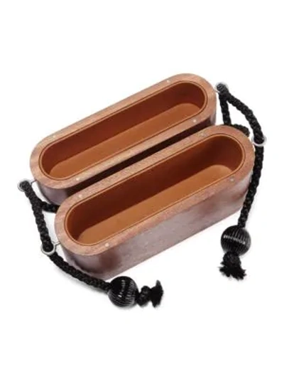 Shop The Row Rope Strap Wooden Minaudiere Bag In Brown